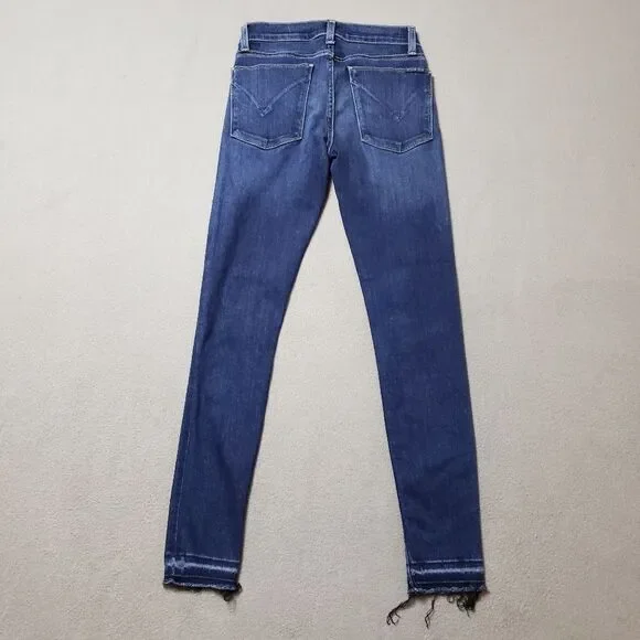 Hudson Krista Crop Super Skinny Released Hem Jeans Sz 24 - Picture 2 of 14